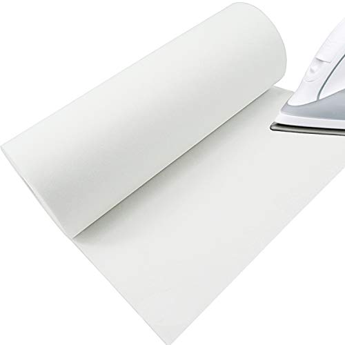 New brothread Fusible Iron on Cut Away Embroidery Stabilizer 12" x25Yd Roll - color: White Cut Away