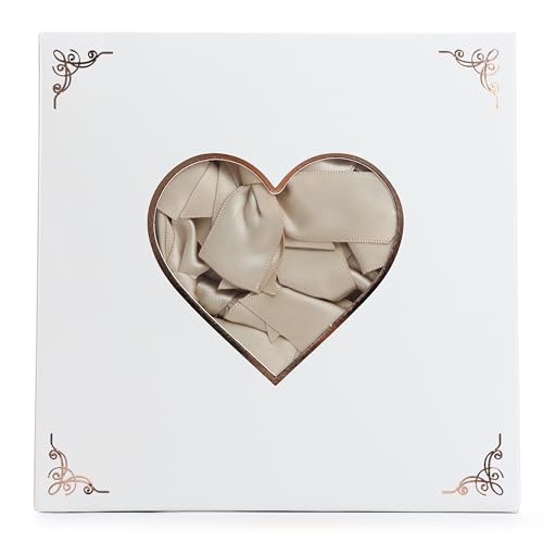 Pre-Tied Self Adhesive Champagne Satin Ribbon Bows for Crafts 3" - color: Champagne