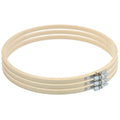 Biaungdo 3 Pcs Bamboo Embroidery Hoops 10 Inch, Wooden Cross Stitch Ring - size: 10 Inch