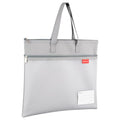Wisdompro 14.1×11" Mesh Zipper Pouch with Handle, 3 Pockets File Bag-Grey - color: Grey