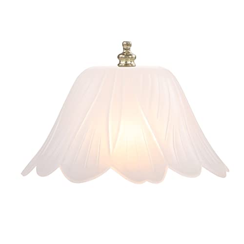 Aspen Creative 28003-15-2, Clip-on Tulip Shade in White Finish, 8" Diameter x 4" Height, 2 Pack - color: White - Tulip Shade