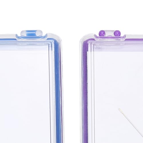 Zerodis 2 Pcs Needle Storage Case with Magnetic, Multifunction DIY Auxiliary Tool Magnetic Needle Keeper for Cross Stitch Sewing Knitting Pin Organizer