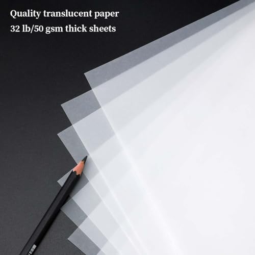 SEMLEART Tracing Paper for Drawing | 2pack 8.5×11in, 50gms，Qty: 200 Sheets - size: 8.5×11in-2