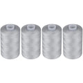 Simthread All Purpose Polyester Thread, 4 Spools 1000 Yards Each for Sewing Machine, Hand Stitching, Quilting, Serger - Beginner Supplies (Gray) - color: Gray