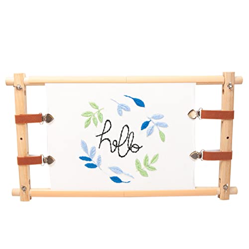 Lampstop Needlepoint Embroidery Tapestry Scroll Frame, Beech Wood Frames for Cross Stitch Quilting Hoop Stand Stitching Frame for Sewing (33"x12") - style: 33"x12"
