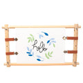 Lampstop Needlepoint Embroidery Tapestry Scroll Frame, Beech Wood Frames for Cross Stitch Quilting Hoop Stand Stitching Frame for Sewing (21"x12") - style: 21"x12"