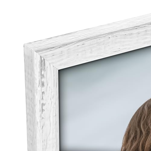 Rustic White 24x30 Frame - Single Frame, 24 x 30 Poster Frame for Artwork, Puzzles, Photos and Movie Posters Picture Frames - size: 24" x 30"