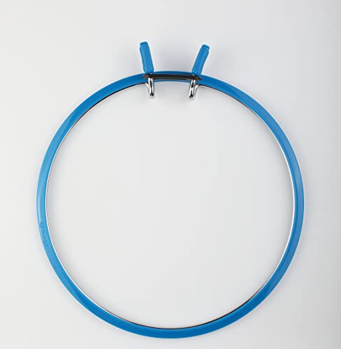 Nurge Premium Quality, Metal Spring Tension Embroidery Hoops, Cross Stich Hoop, Darning Hoops, Embroidery Tension Shed (Blue, Large) - color: Blue, size: Large