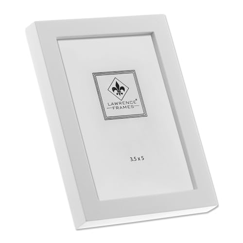Lawrence Frames Standard Wood Luxury Frame, 3.5 by 5-Inch, White - color: White, size: 3.5x5