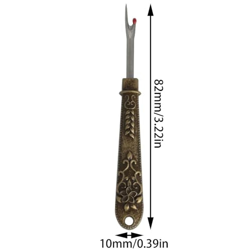 XGNG 4pcs Vintage Mini Thread Remover Embroidery Handmade Clothes Cutter Tool Cross Stitch Pick Thread Cutter Sewing Thread Remover Knife Metal Sewing Seam Ripper