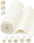 FIVEIZERO 100% Cotton Muslin Fabric by The Yard,59in x 1.9yd Cream Bleached Cotton Muslin Cloths–Medium Weight Beige Calico Fabric for Sewing,Quilting,Embroidery,Crafts & Apparel Projects - color: Cream, size: 1.9 yards pre cut