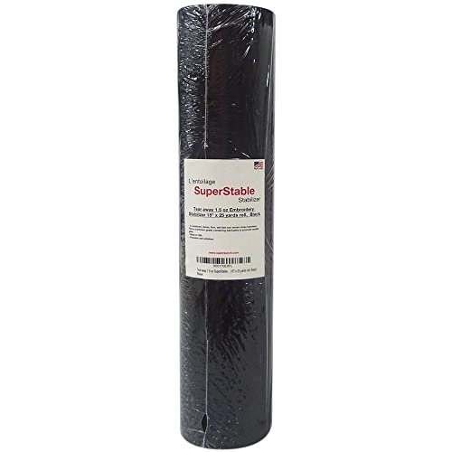 Superpunch Tear Away Embroidery Stabilizer, 1.5 oz, Black, 15 in x 25 yd - color: Black, size: 1 Roll (Pack of 1)