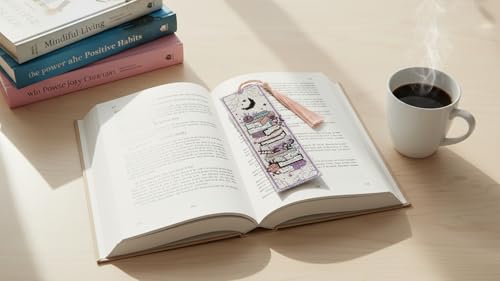 6PCS Cross Stitch Bookmark Kit for Adult Beginners Book Cross Stitch Kits with Backing Felt Floss Instruction DIY Stamped Embroidery Bookmark Kit for Starter Adults Book Lovers (2.3x7.8 inch) - color: SQY003