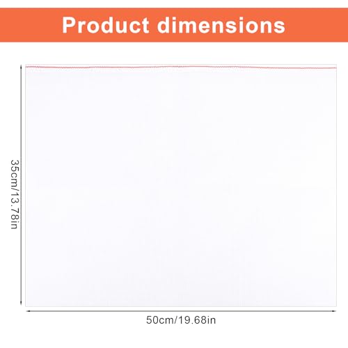 18 Mesh Needlepoint Blank Canvas, 50x35cm/19.69x13.78in White Embroidery Cross Stitch Fabric with Needles Accessories for Knitting & Crochet Projects Supplies