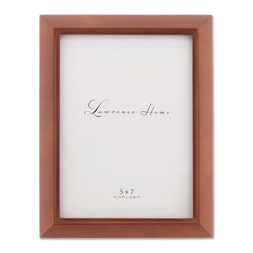 Lawrence Frames Estero Collection, Chestnut Wood Picture Frame, 5x7 - color: Chestnut, size: 5x7