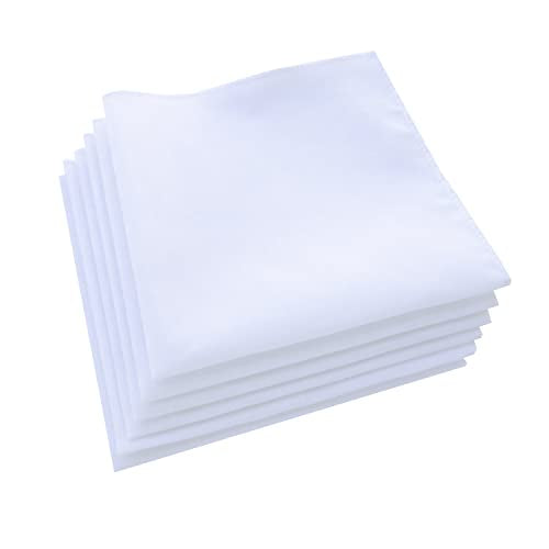 Solid White Cotton Hankderchiefs for DIY Drawn Embroidery Party 28 Square - color: A01-25pcs