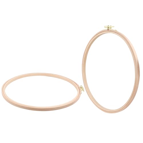 Murtenze 9" Embroidery Hoop Round Beech Wood, 2 Pack - style: 9 Inch