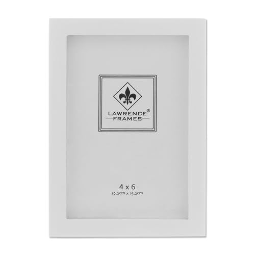 Lawrence Frames White Wood Picture Frame, Gallery Collection, 4x6 - color: White, size: 4X6