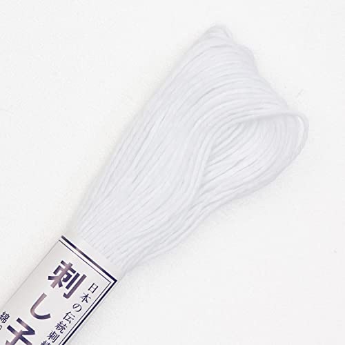 Shibori Dragon Olympus Sashiko cotton thread, White - color: White