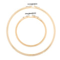 simarro 2 Pieces Embroidery Hoops, 4" and 6" Round Embroidery Hoops Bamboo Round Cross Stitch Hoops, Adjustable Frame Hoop for Embroidery, Cross Stitch, Art Craft Sewing, and DIY Decoration
