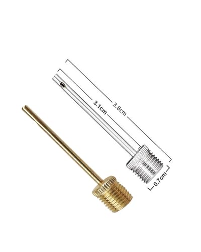 Ball Pump Needles,Air Pump Needles for Balls with Storage Case, Compatible with Hand Pump and Electric Pump, Stainless Steel Silver+Gold 10Pack
