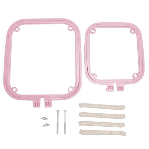 2-Layer Embroidery Frame Stand, Adjustable ABS Double Hoop - style: Light Purple