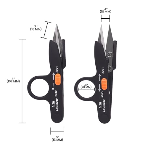 Zenport H370 Thread and Floral Clipper with Lock , Black