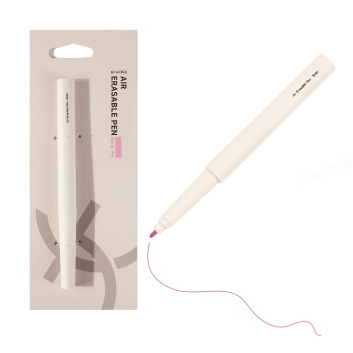 KEARING Pink Air Erasable Fabric Marker - Disappearing Sewing Pen 1-7 Days - style: EAP10(Air-Pink)