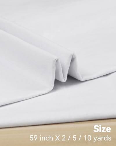 100% Cotton Muslin Fabric, 59 inch x 10 Yards, Bleached - color: Bleached, size: 10 YARDS