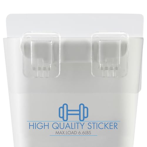 4 Pack Wall Caddy Pen Holders, Adhesive Wall Mount Hanging Bins Cups(White) - color: White