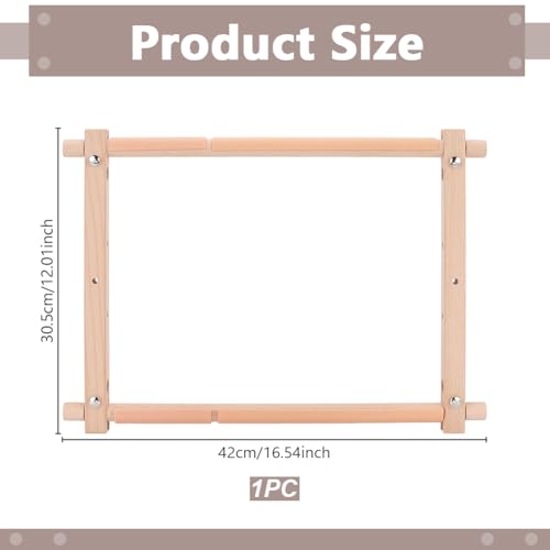 FREEBLOSS 16x12inch Embroidery Frame Wood Scroll Stitching Holder for Cross Stitch Scroll Frame for Needlepoint Quilting Sewing Cross Stitch Supplies