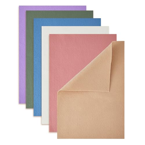 HaoFeiJH Felt Sheets - 6PCS Soft Felt Squares (8x12 A4), 1.5mm Thick, Ideal for Sewing, Patchwork, Decoration, Embroidering, DIY Craft - color: Multi Colorde-20