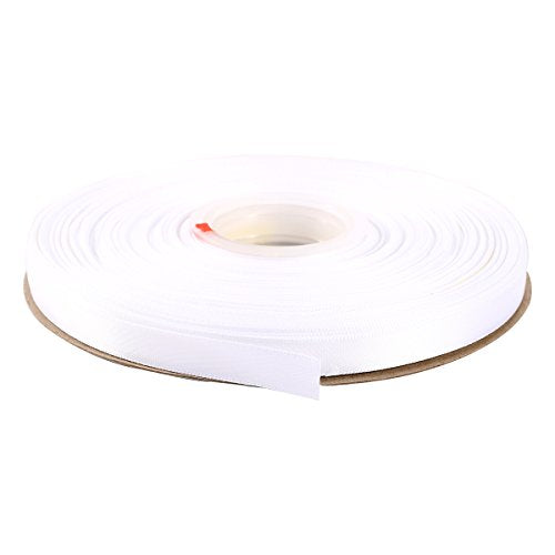 ITIsparkle 3/8" Inch Double Faced Satin Ribbon 50 Yards-Roll Set for Gift Wrapping Scrap Books Party Favor Hair Braids Baby Shower Decoration Floral Arrangement Craft Supplies, White Ribbon - color: White
