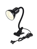 Clip On Gooseneck Lamp - 300W Max, Ceramic Fire-Resistant E26 Socket, Classic Durable Switch, Adjustable Flexible Clamp Light for Desk, Workbench, Bed Headboard, Table, Grow (Standard Clip Desk Light) - color: Standard Clip Desk Light