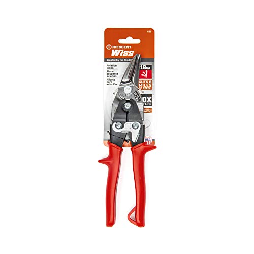 Crescent Wiss 9-3/4" MetalMaster Compound Action Straight and Left Aviation Snips - M1R (Pack of 2) - size: 1 Count (Pack of 2)