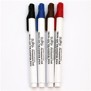 "Iron-On Transfer Pens 4/Pkg-Black, Blue, Brown & Red"