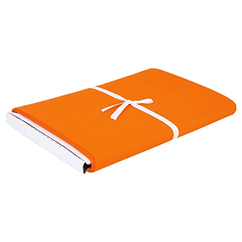 Craftido-19 Options-100% Cotton Fabric by The Yard in Solid Color 44”Wide by 3yd (9 ft) -Medium Weight 5.2 oz-Soft Cotton for Quilting, Sewing, Crafts, Binding, Backing and Lining - Orange - color: Orange