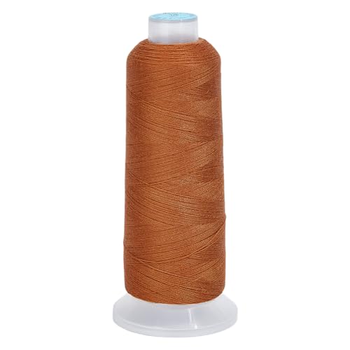 42S/2 Wool Embroidery Thread 1500m Fibers Embroidery Floss Hand Sewing Thread Sewing Machine Kit Needlepoint Thread for Sewing DIY Craft Cross Stitch Threads (Light Brown) - color: Light brown