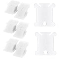 150Pcs Plastic Embroidery Floss Bobbins, Clear Plastic Floss Bobbins Embroidery Floss Cards Embroidery Thread Organizer Cross Stitch Floss Bobbin Plastic Bobbin for Embroidery Floss, SATONBEYI - color: Clear