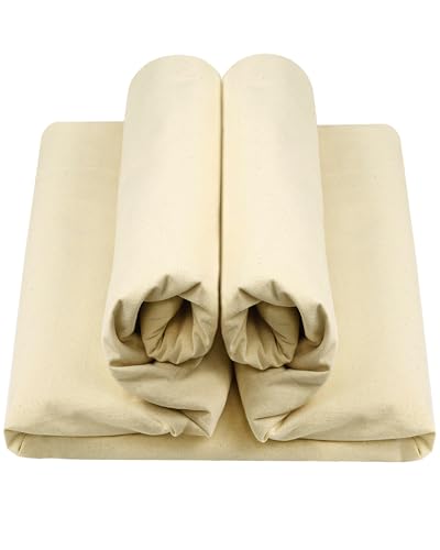 100% Cotton Muslin Fabric: 63" x 5yd Unbleached Cotton Fabric by The Yard - color: Natural, size: 5 YARDS