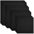 16Pcs Black Embroidery Fabric, Pre-Cut Linen Needlework Embroidery Cloth - color: Black