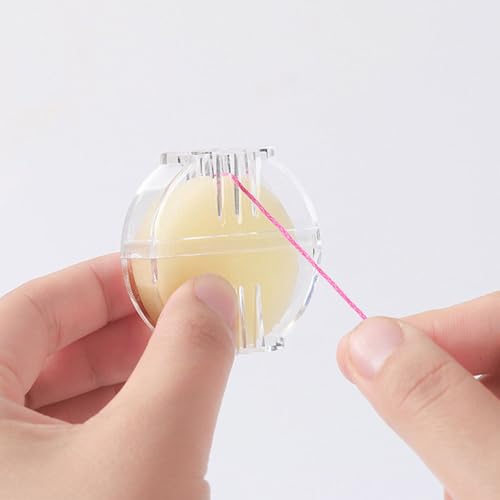 JuxLux 7 Pack Embroidery Floss Organizer Set, 6 Colorful Cross Stitch Threads Organizer Card & Thread Wax Conditioner for Cross Stitch Friendship Bracelet String