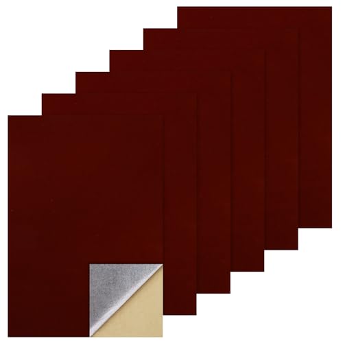 Biaungdo Self Adhesive Felt Sheets, Dark Brown, 6 Pcs, 8 x 12 Inch - color: Dark Brown
