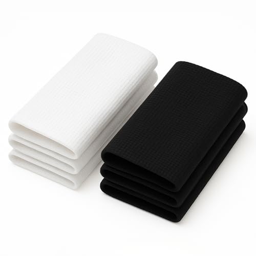 Aida Kit 18 Count 12x18 Inch – 6 Pcs Cross Stitch Fabric Kit Includes 18 Count 3 Black Cloth and 3 Cloth White Cotton 18 Ct Aida Cross Stitch Fabric for Needlework and Embroidery - color: Black, White (18count)