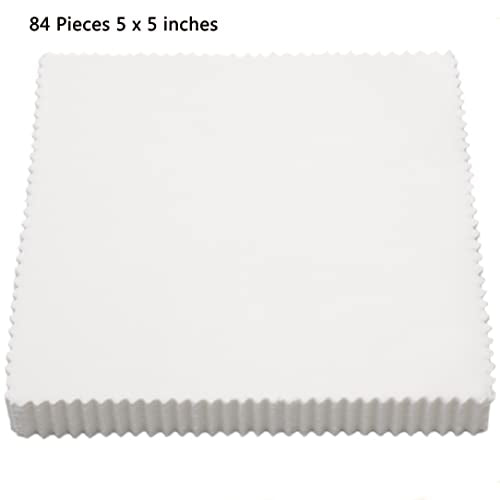 Nodsaw Solids White Charm Pack, 84 5-inch Cotton Fabric Squares - color: White