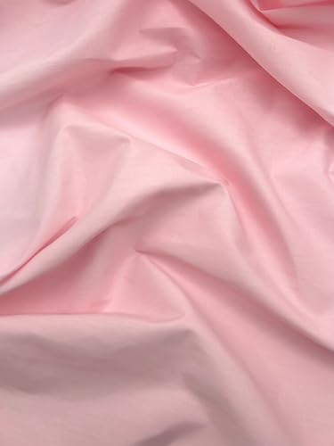 EOVEA - Cotton Polyester Fabric by The Yard – 60" Wide Broadcloth Fabric, Soft, Lightweight & Breathable Material for Lining, Curtains, Bedding, Skirts, Sewing Projects (Baby Pink,1 Yard) - color: Baby Pink, size: 1 Yard