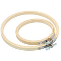 Biaungdo 2 Pcs Bamboo Embroidery Hoops 4 & 6 Inch, Wooden Cross Stitch Ring - size: 4 inch & 6 inch