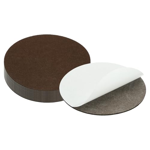 PATIKIL 8.5 Inch Diameter Lamp Base Felt, 12Pack 3mm Thickness Round Soft Adhesive Non-Slip Anti-Scratch Backed Felt for Lamp Furniture DIY Craft, Coffee - color: Coffee, size: 8.5 Inch