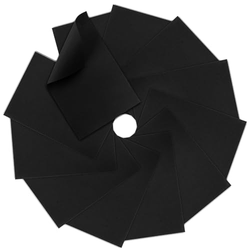 12 Pcs Felt Sheets, 7x11 Inch Stiff Felt for Crafts DIY, Black - color: Black