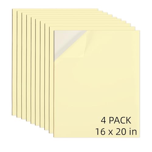 AXELIP Self Stick Mounting Board 16 X 20 inch 2mm Thickness, for Cross Stitch, Photo Frame Backing （4 Pack） - size: 16 x 20 in